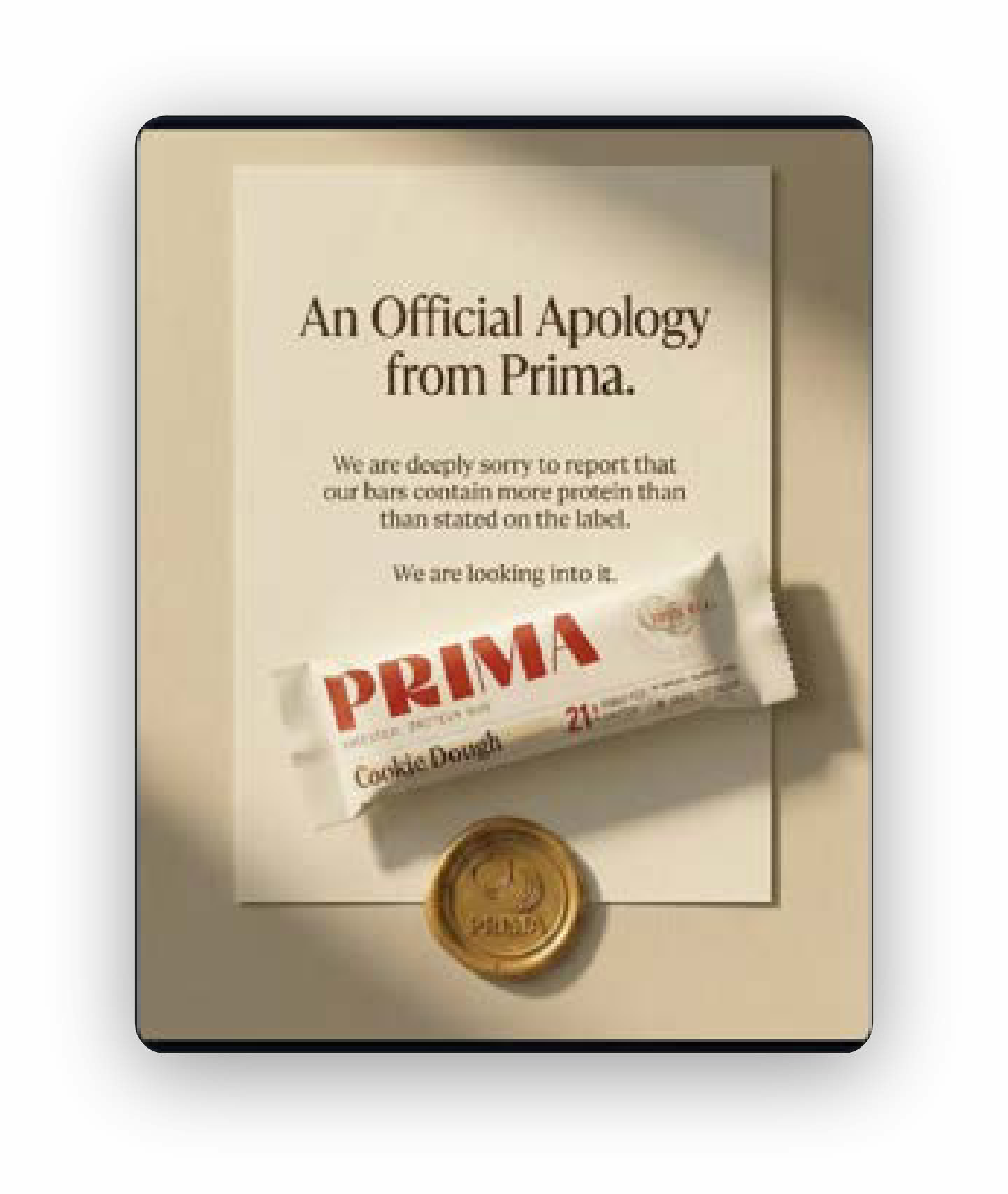 Prima static ad